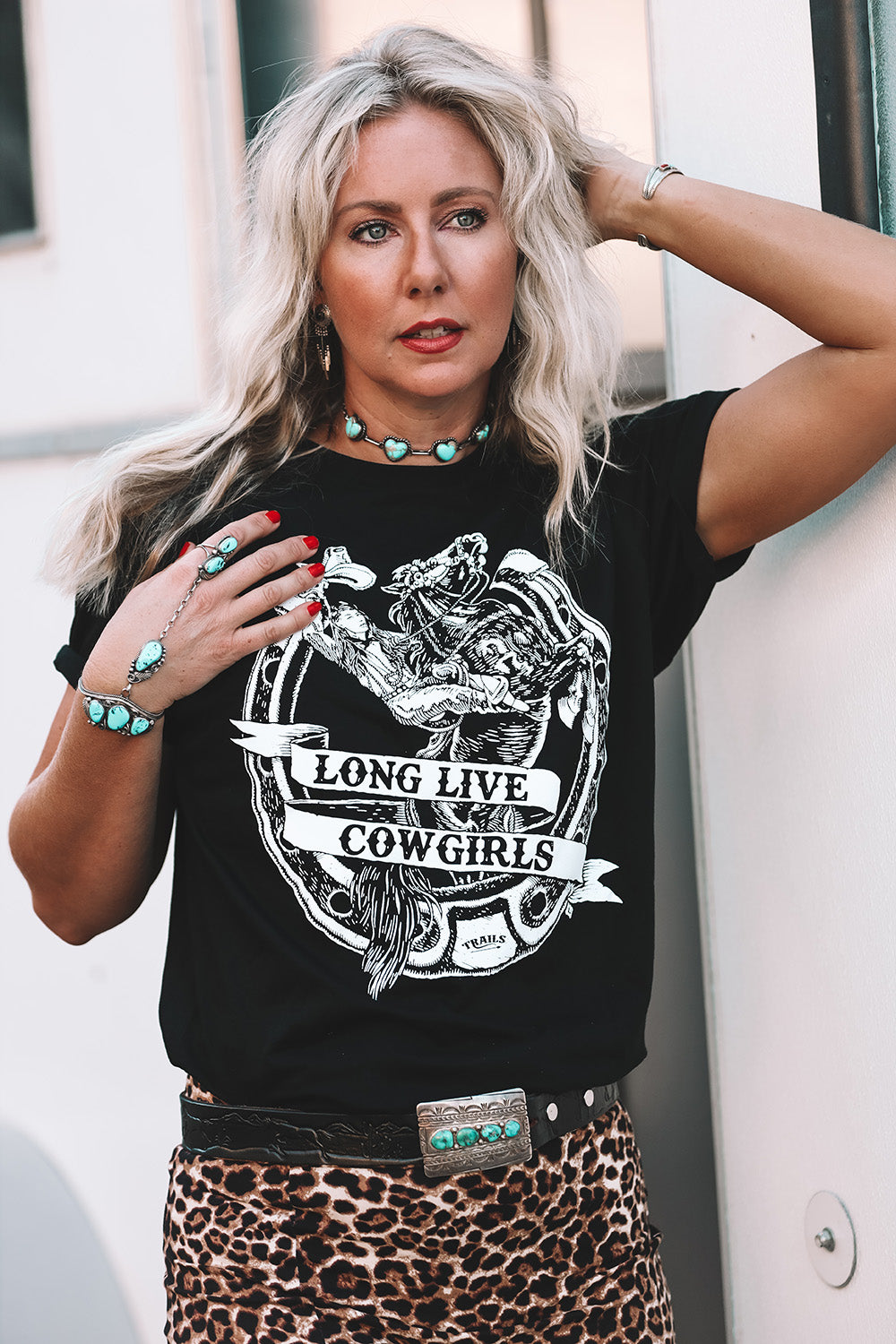 Bourbon Cowgirl Long Sleeve Mauve T-Shirt Bourbon Cowgirl