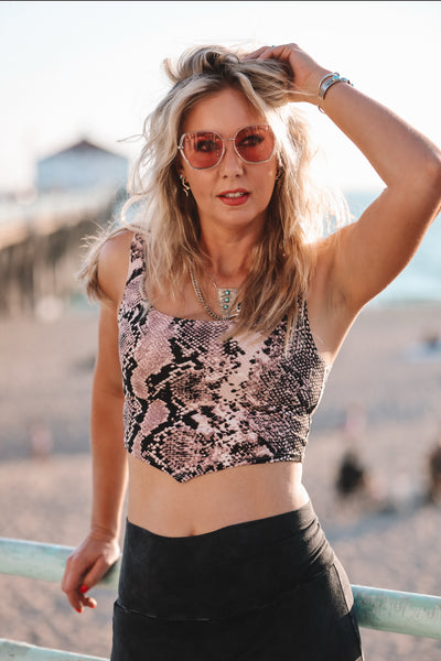 SNAKESKIN CROP TOP