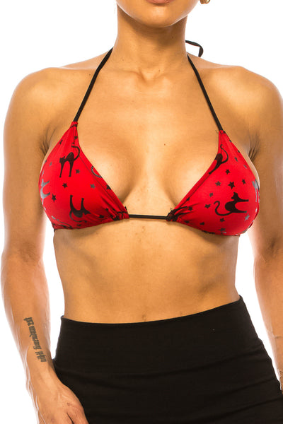 CAT BIKINI TOP RED - Trailsclothing.com