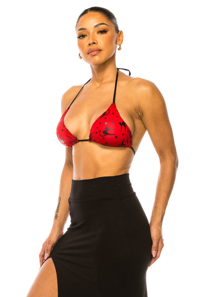 CAT BIKINI TOP RED - Trailsclothing.com