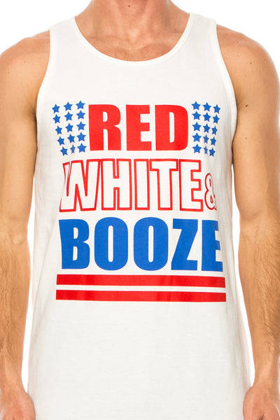 RED WHITE AND BOOZE MEN'S TANK - Trailsclothing.com