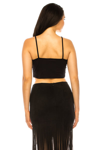 SPEED REBEL SAFETY PIN CROP TOP - Trailsclothing.com