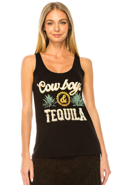 COWBOYS AND TEQUILA TANK TOP - Trailsclothing.com