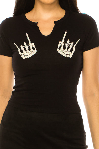 DOUBLE METAL FINGERS CROP TOP - Trailsclothing.com