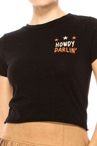 HOWDY DARLIN WESTERN TOP - Trailsclothing.com