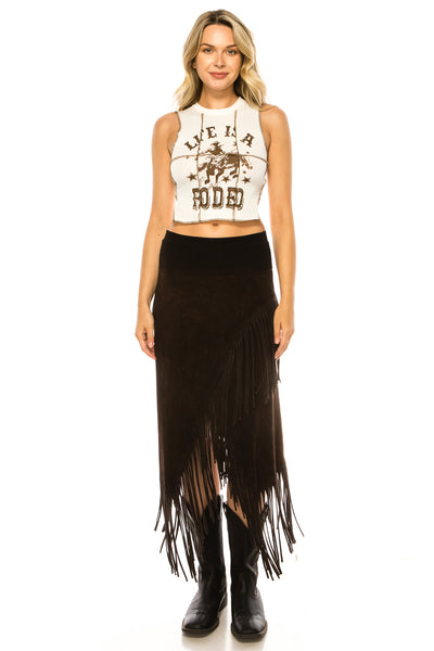 LIFE IS A RODEO STITCHED CROP TOP - Trailsclothing.com