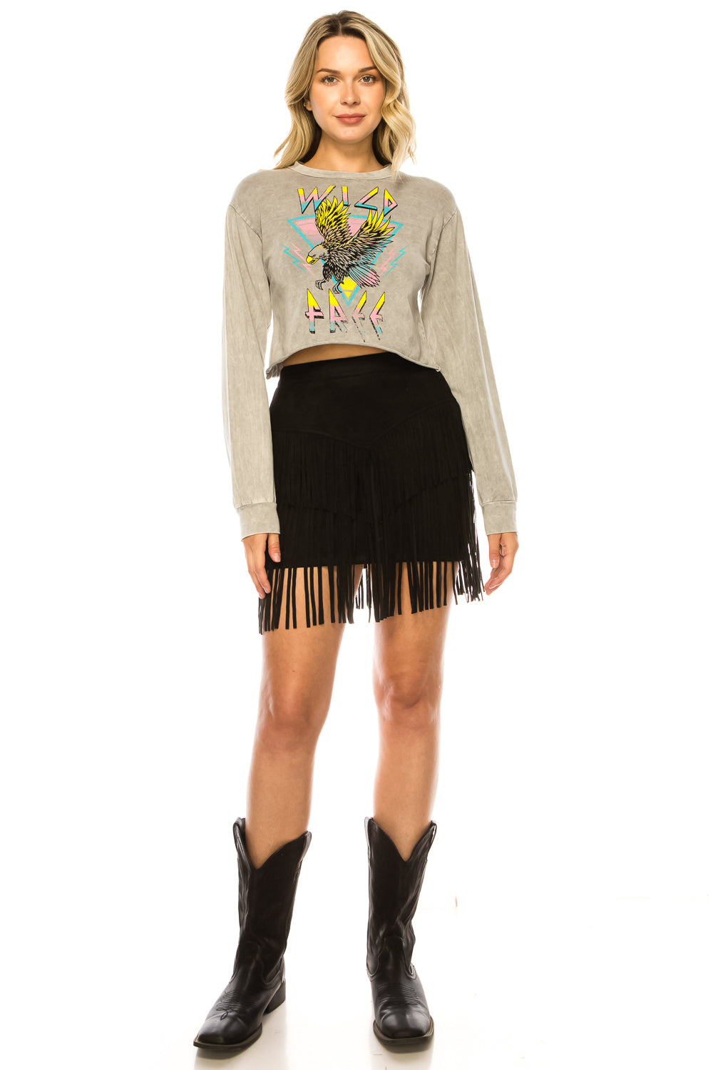 WILD FREE LONG SLEEVE CROP