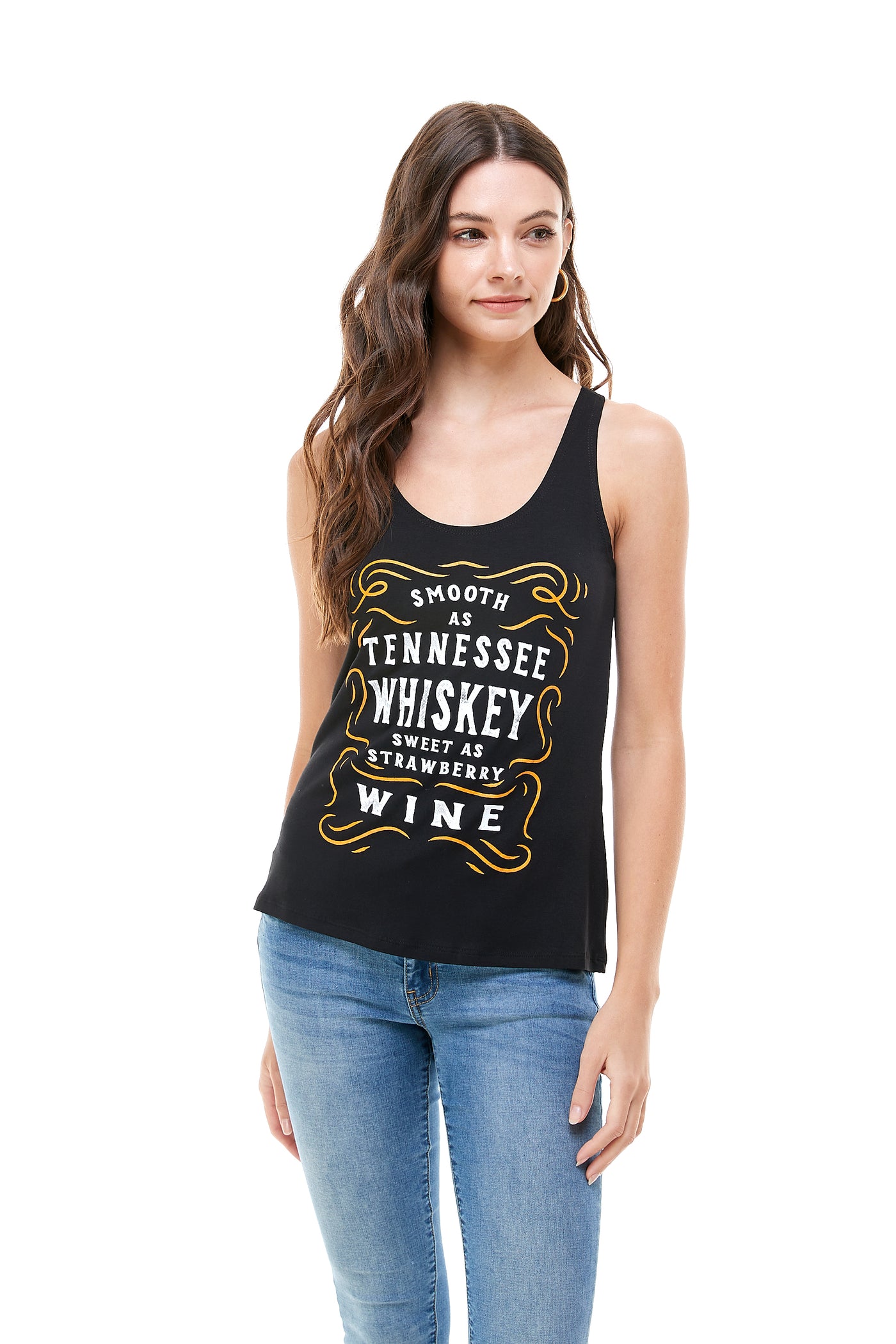 SMOOTH AS TENNESSEE WHISKEY TANK TOP-premium fabric-Trails