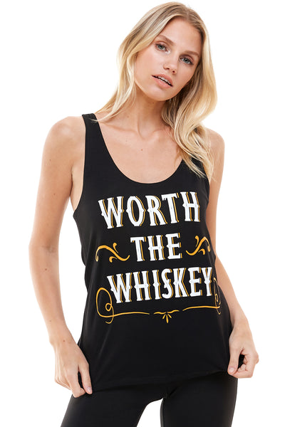 WORTH THE WHISKEY TANK TOP - Trailsclothing.com