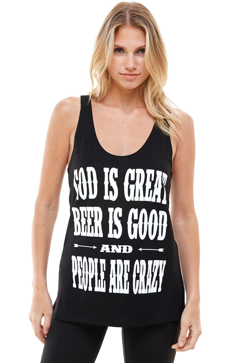 GOD IS GREAT BEER IS GOOD TANK TOP – Trailsclothing.com