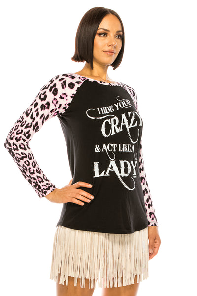 HIDE YOUR CRAZY ACT N ACT LIKE A LADY LONG SLEEVE - Trailsclothing.com