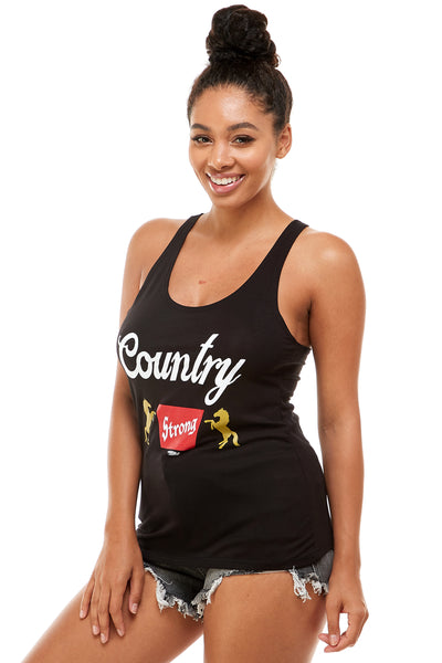 RACER BACK BANQUET COUNTRY STRONG TANK