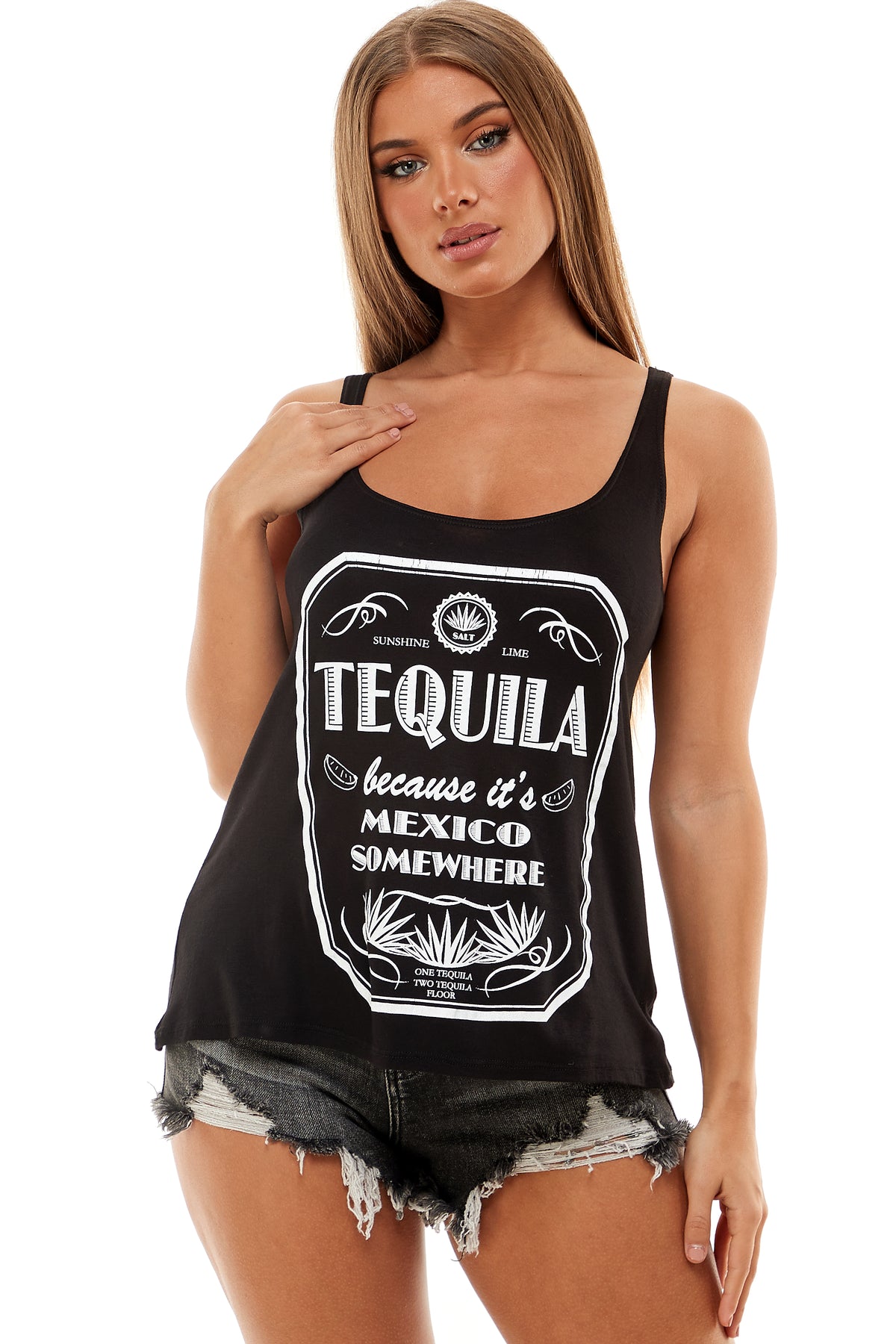 TEQUILA BECAUSE IT'S MEXICO SOMEWHERE TANK TOP – Trailsclothing.com