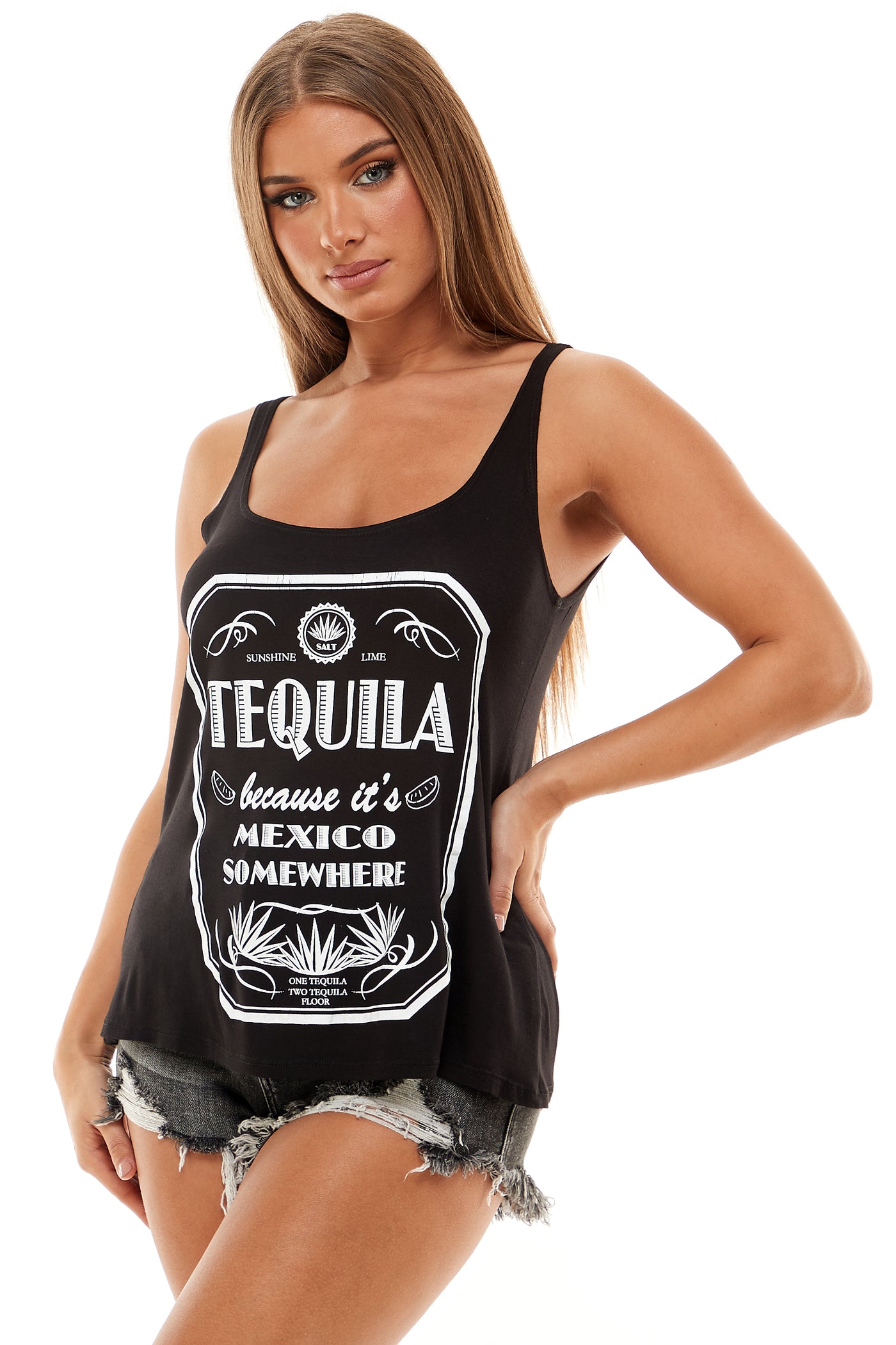 TEQUILA BECAUSE IT'S MEXICO SOMEWHERE TANK TOP – Trailsclothing.com