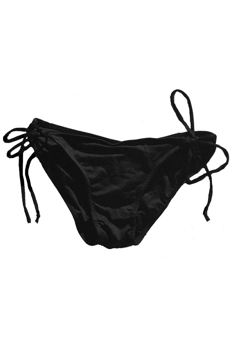Black Bathing Suit Bottoms String Bikini Bottoms