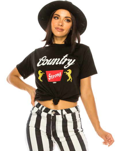 country strong beer shirt