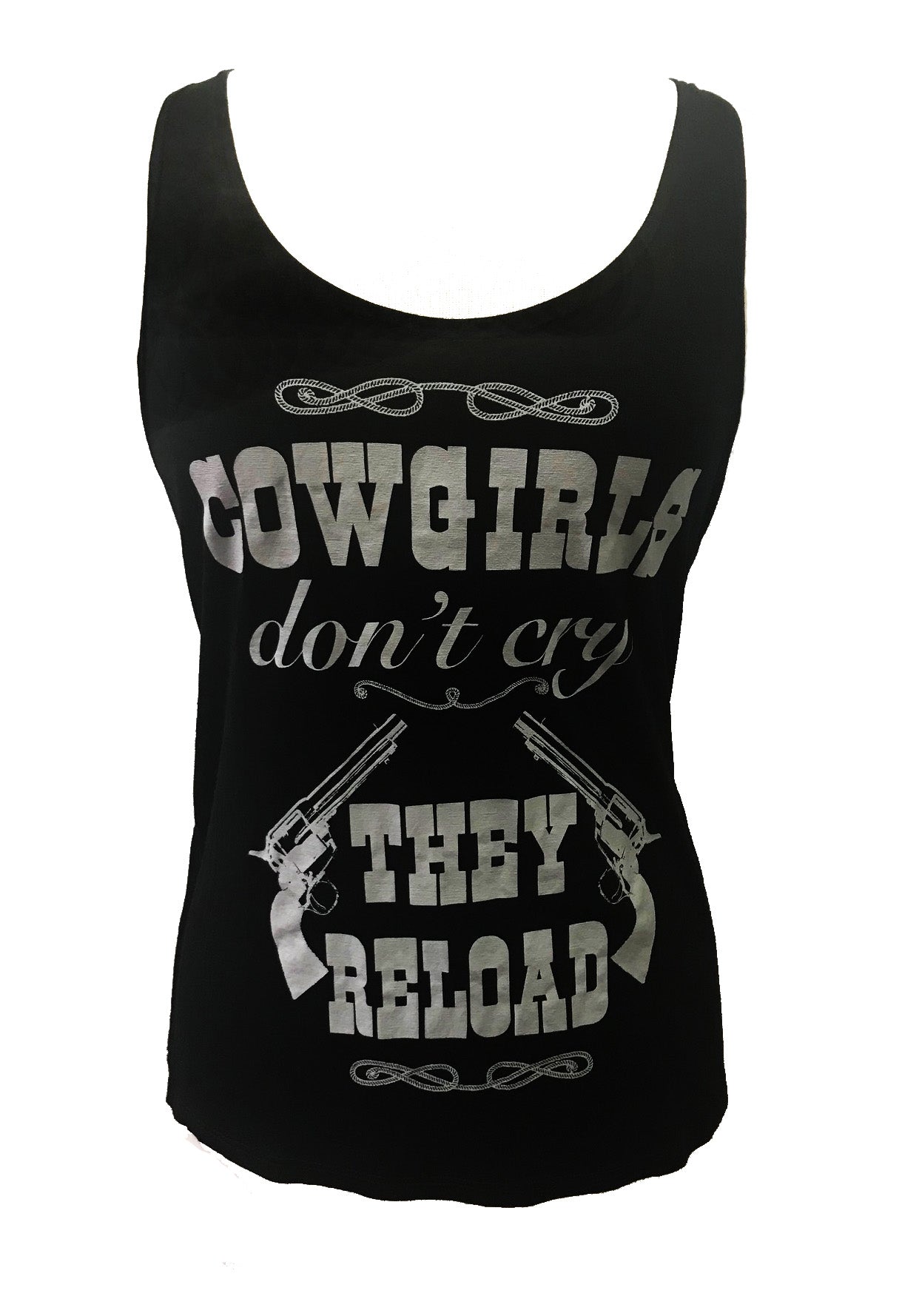 COWGIRLS DON'T CRY THEY RELOAD TANK TOP - Trailsclothing.com