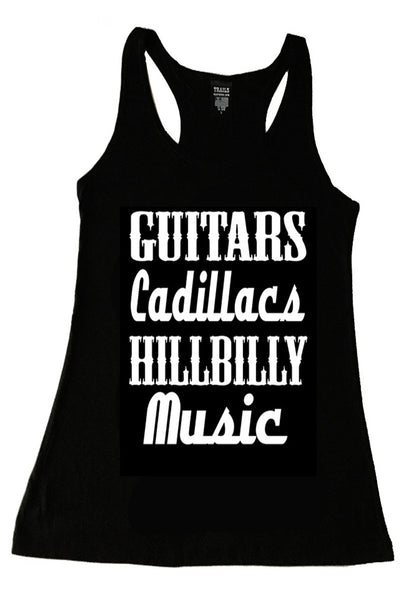 GUITARS CADILLACS HILLBILLY MUSIC TANK TOP - Trailsclothing.com