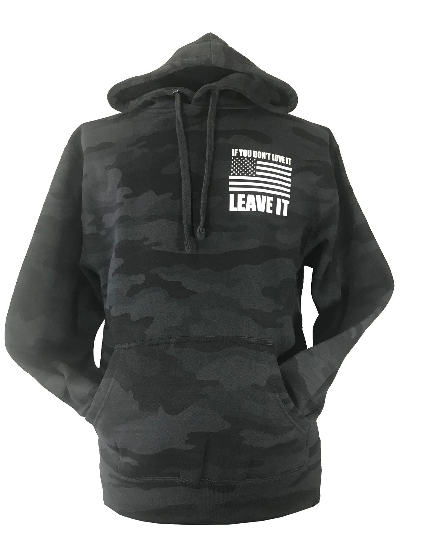 if you don't love it leave it grey camo hoodie