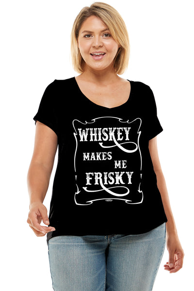 whiskey makes me frisky shirt